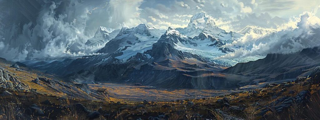 Iztaccihuatl and Pico de Orizaba &mdash; Mexico's two highest volcanoes shown side by side with snow-capped peaks and dramatic skies