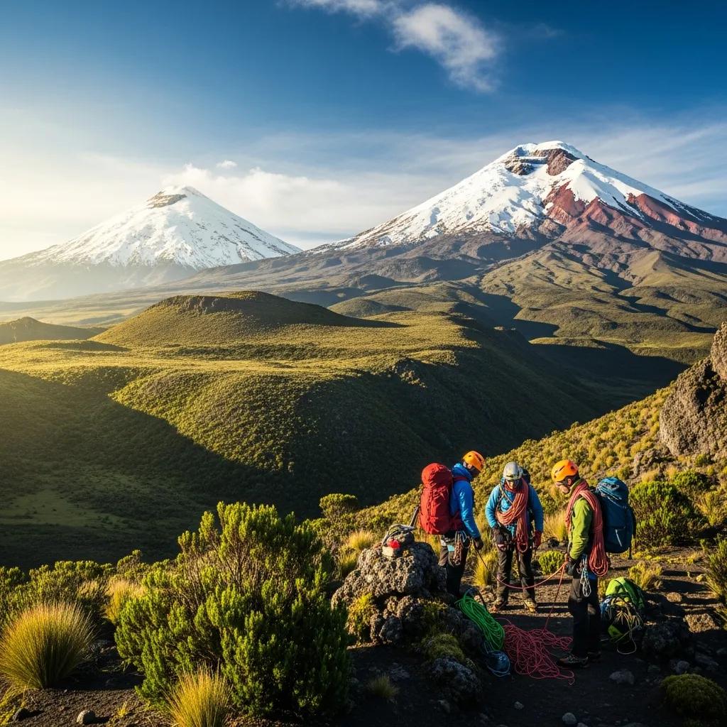 Ecuador Avenue of the Volcanoes with Cotopaxi and Chimborazo