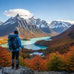 Stunning Patagonia landscape with mountains and lakes, highlighting trekking opportunities