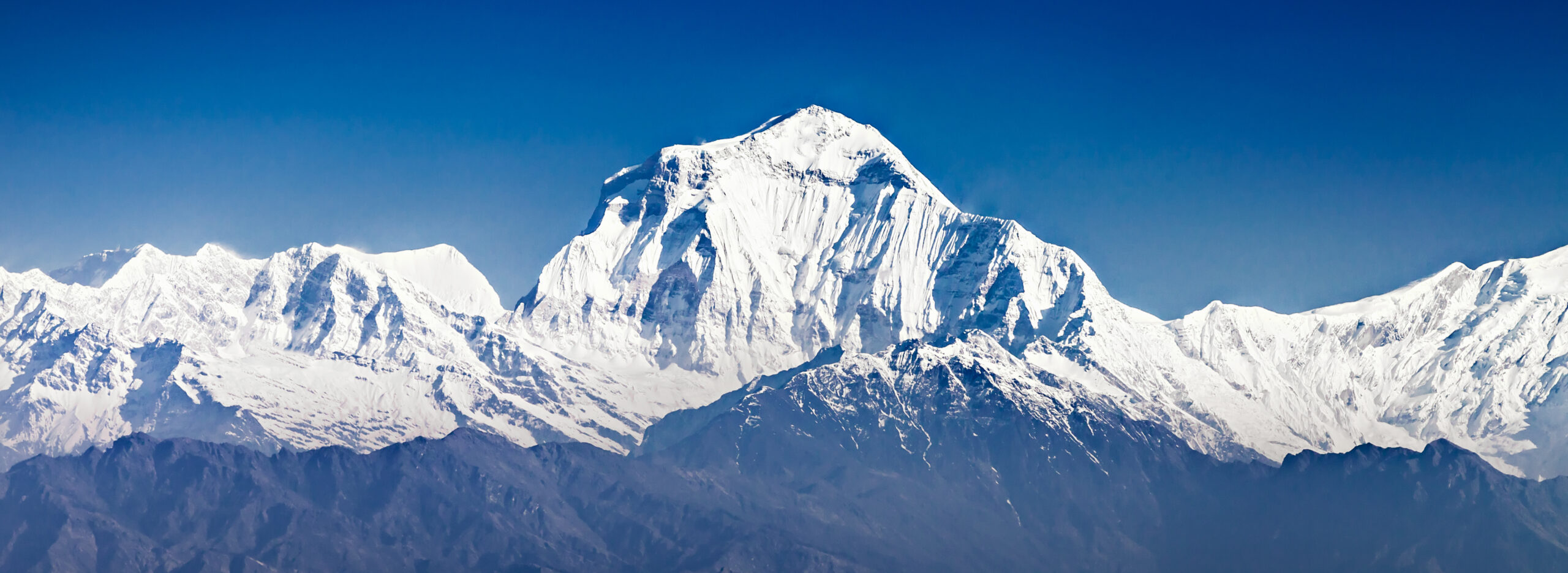 Dhaulagiri I (8,167 m), the seventh-highest mountain on Earth, rising in the Dhaulagiri Himal of Nepal