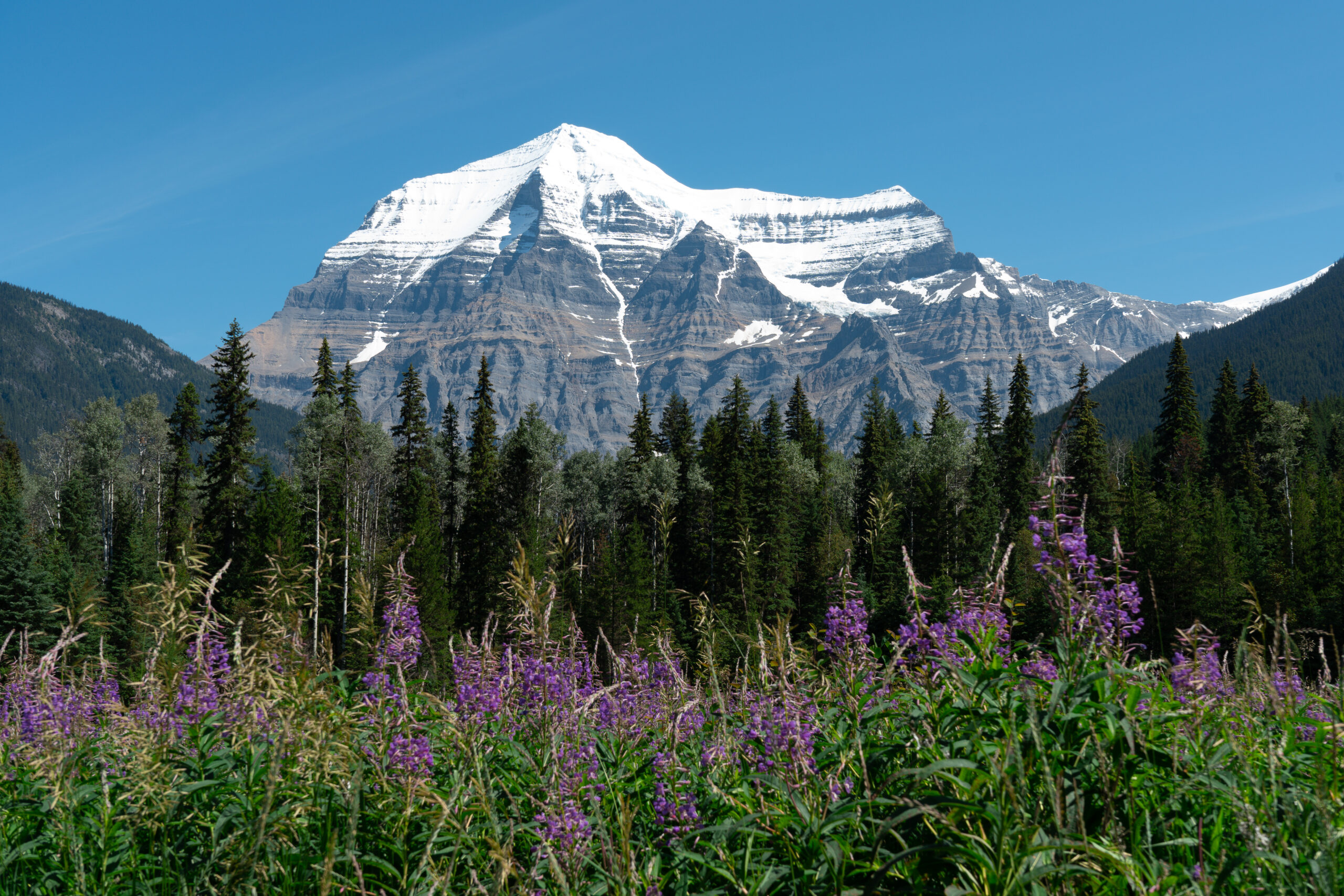 Mount Robson and Berg Lake showing the alpine terrain that demands serious technical climbing equipment