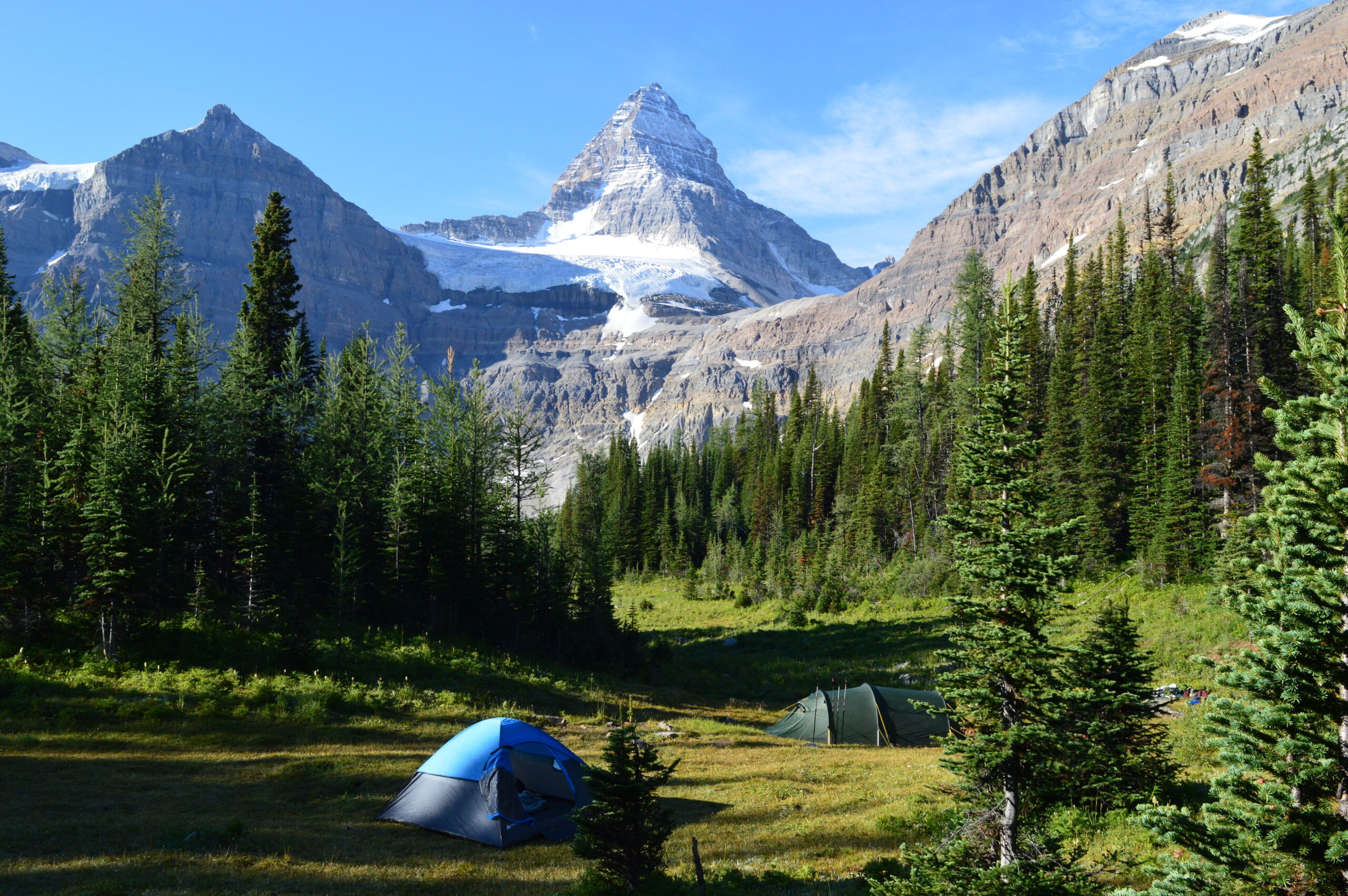Mount Assiniboine and alpine hiking landscape in the Canadian Rockies