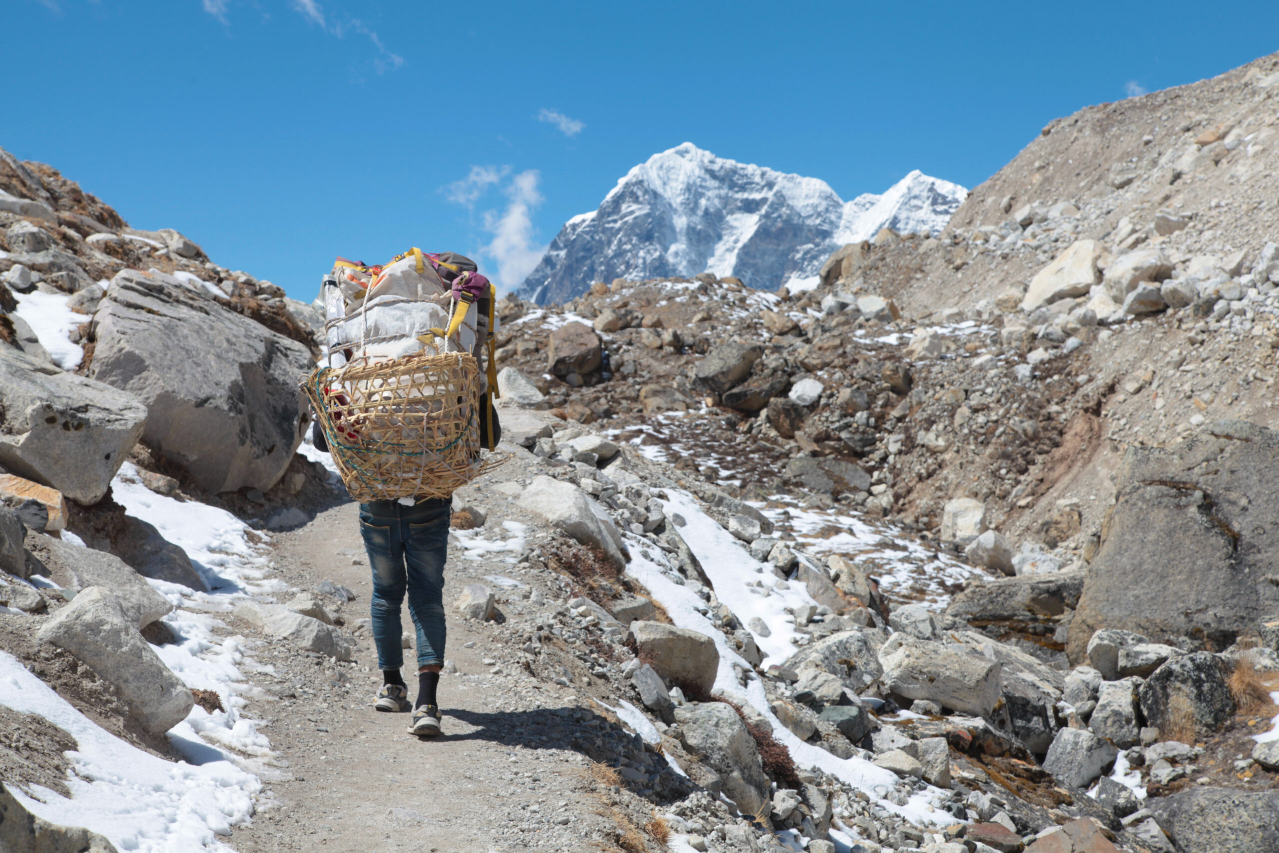 Mount Everest and the high Khumbu, where climbing Sherpas do the hardest and most dangerous work of every guided expedition