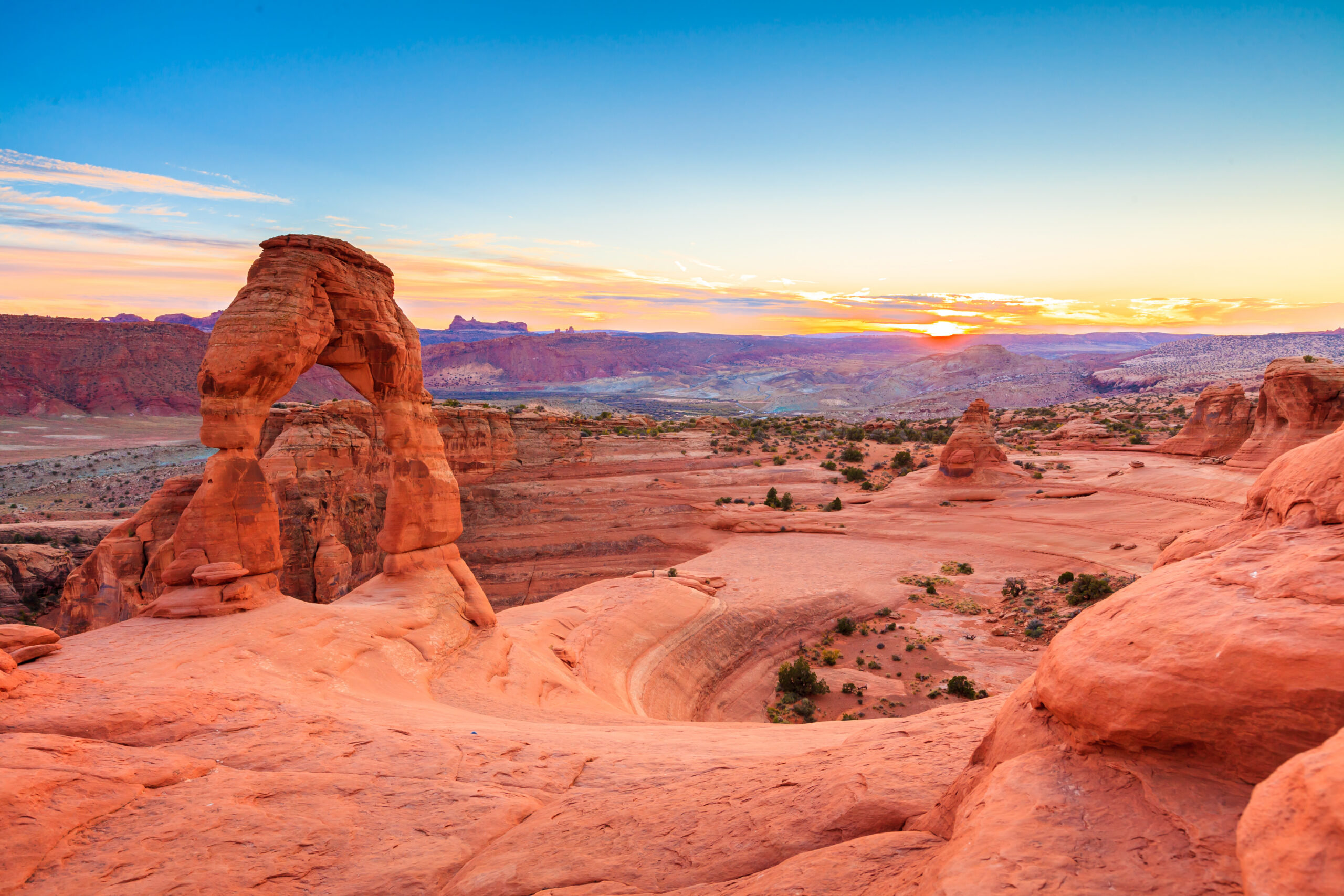 Arches National Park near Moab during the Southwest fall hiking season